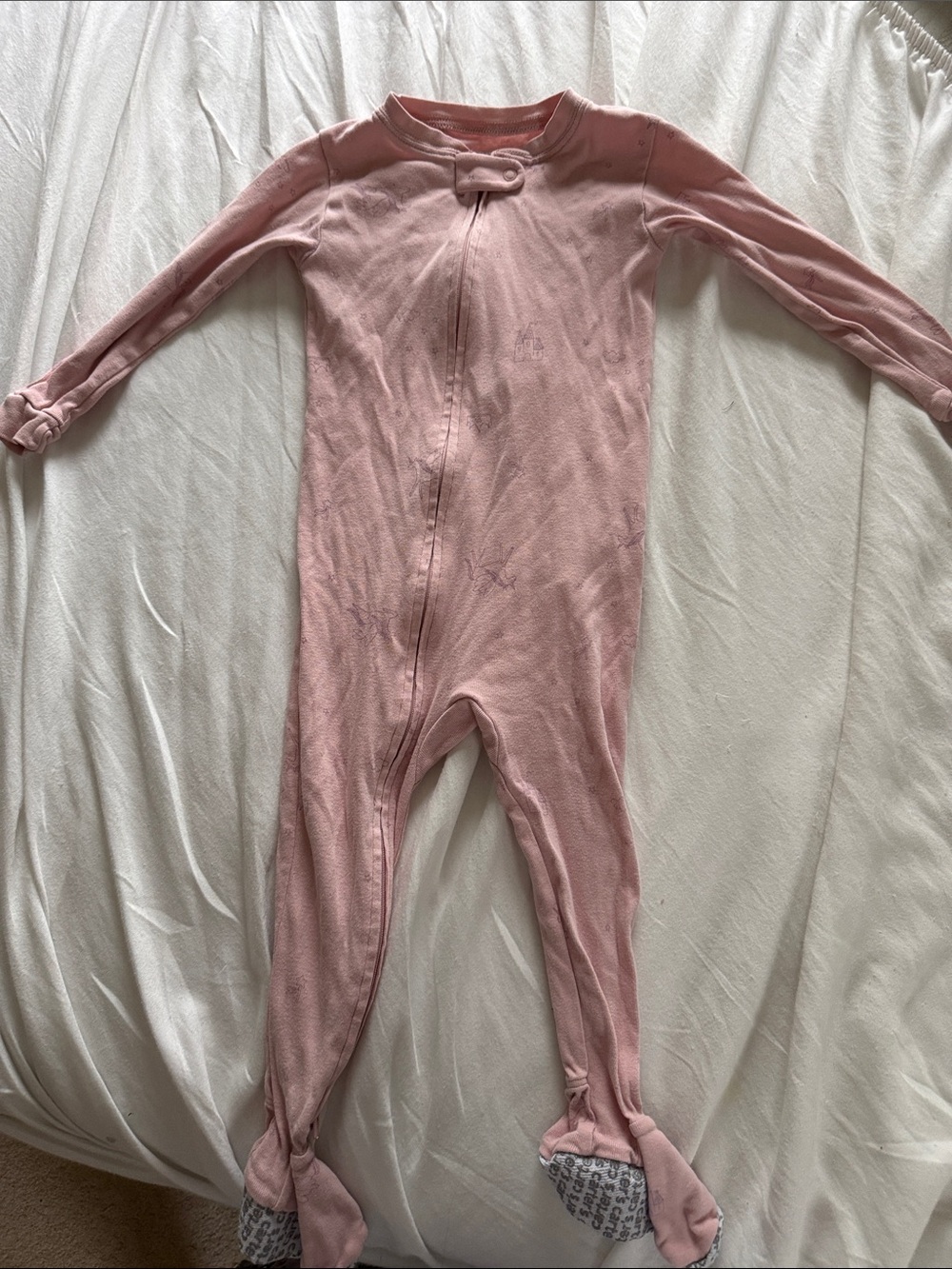 Carter's Dusty Pink Footed One-Piece Pajama